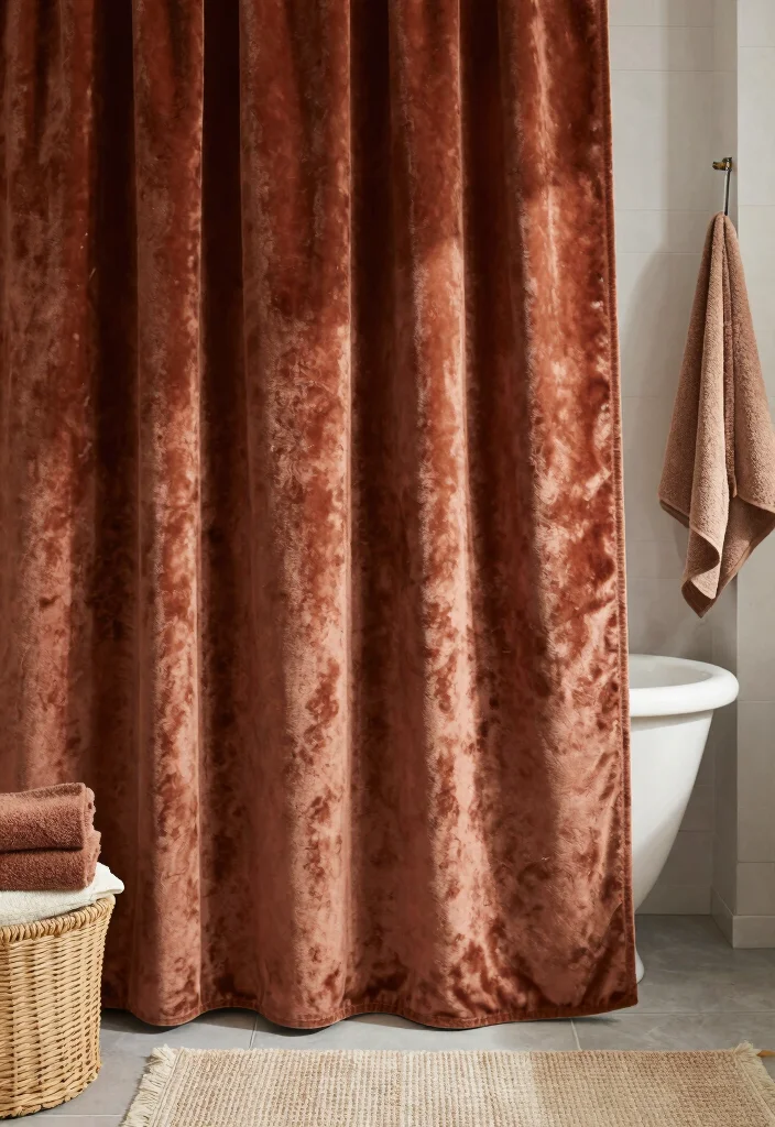 14 Curtains as Shower Curtains Ideas That Look Creative - 9. Textured Layers 1