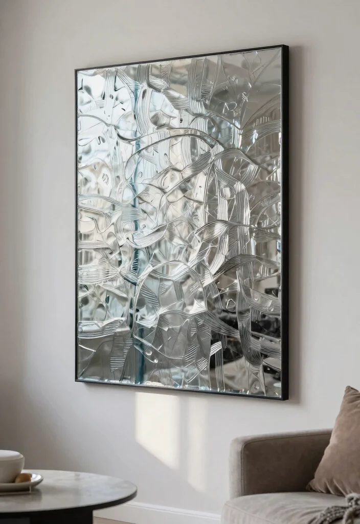 14 Glass Wall Art Ideas That Look Sleek & Modern - 11. Textured Glass Wall Art 1