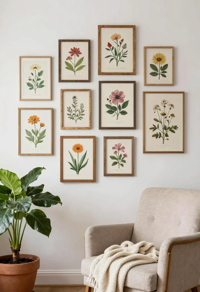 14 Italian Wall Art Ideas With Timeless Elegance - 8. Botanical Prints from Italy 1