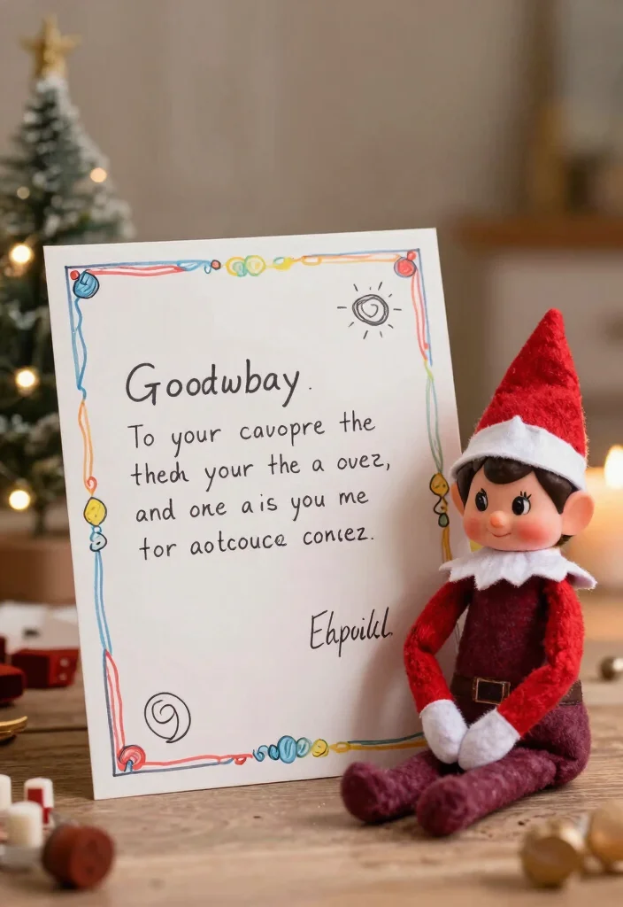 14 Last Elf on the Shelf Night Ideas That End With a Bang - 13. A Special Goodbye Letter from the Elf 1
