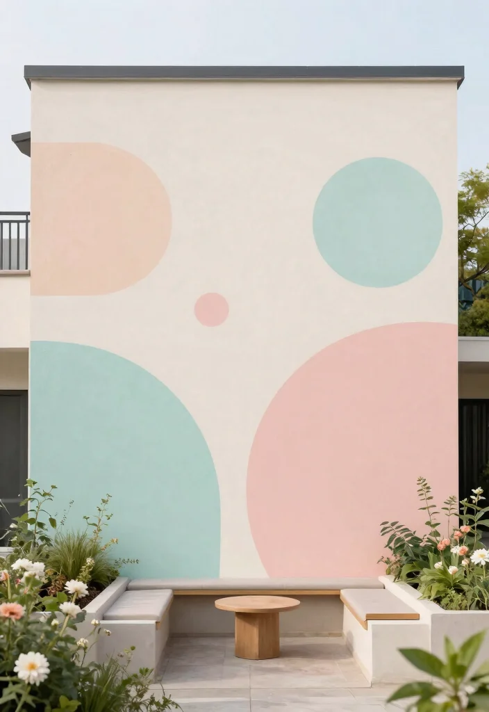 14 Mural Wall Art Outdoor Ideas That Make a Statement 39 14 Mural Wall Art Outdoor Ideas That Make a Statement - 9. Minimalist Designs 1