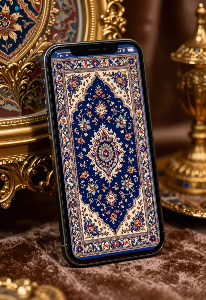 14 Rug Wallpaper iPhone Ideas That Look Aesthetic & Trendy - 3. Vintage Persian Motifs 1