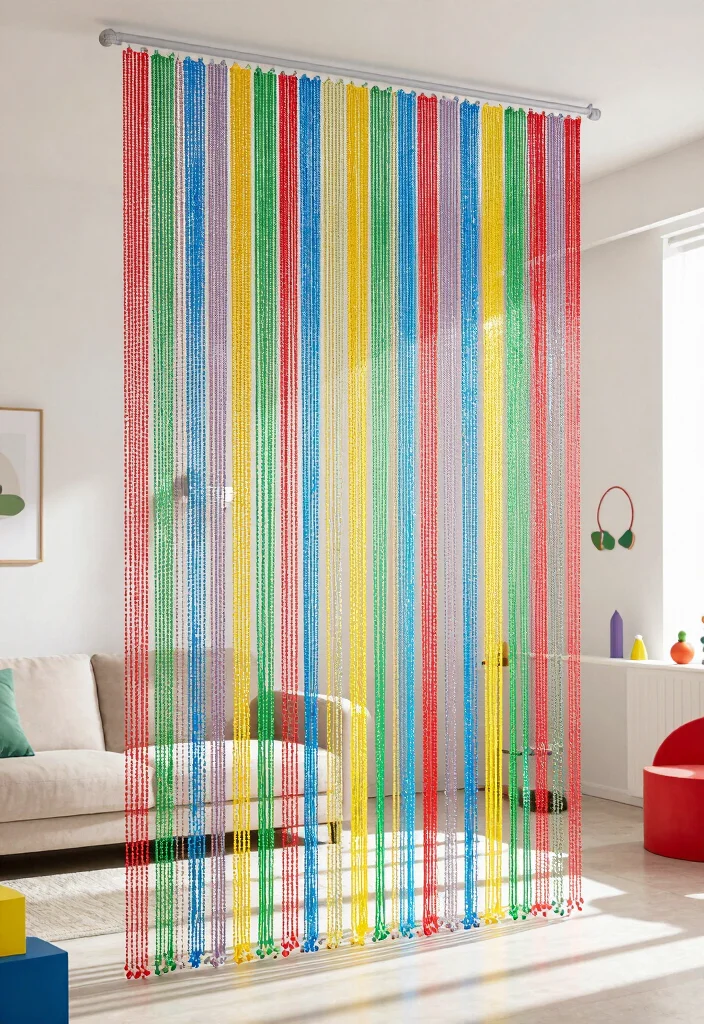 15 Beaded Curtains Doorway 2026 Trending Ideas With Retro Charm - 1. Rainbow Dreams 1