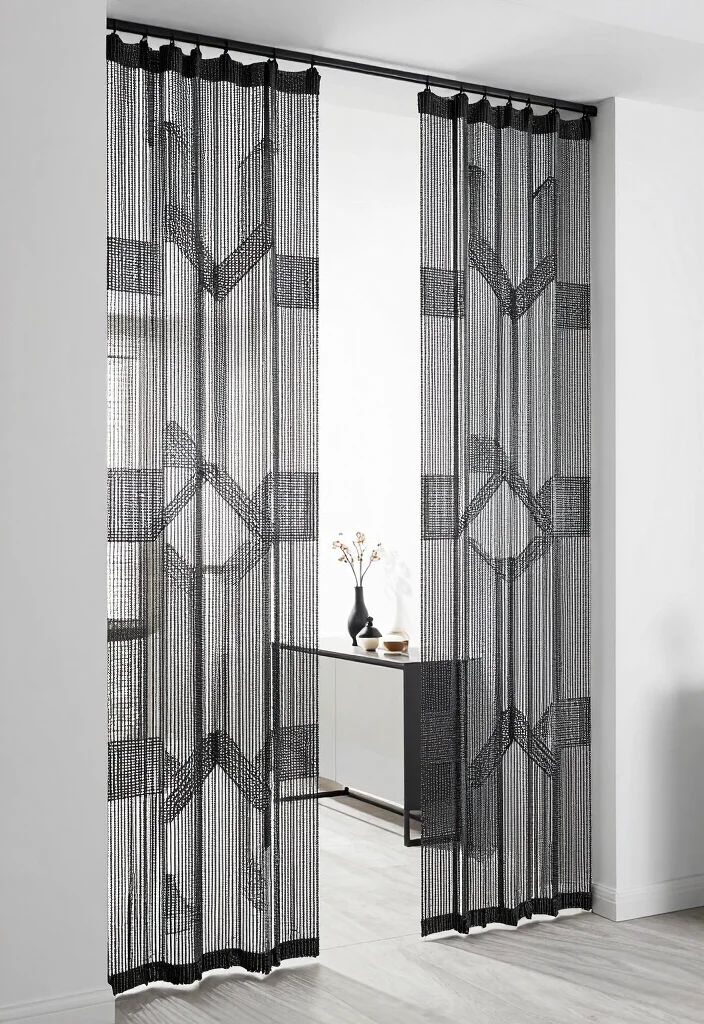 15 Beaded Curtains Doorway 2026 Trending Ideas With Retro Charm - 5. Geometric Patterns 1