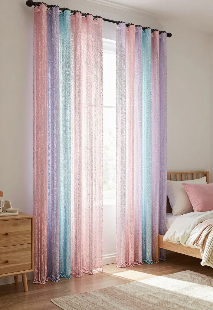 15 Beaded Curtains Doorway 2026 Trending Ideas With Retro Charm - 7. Whimsical Pastels 1