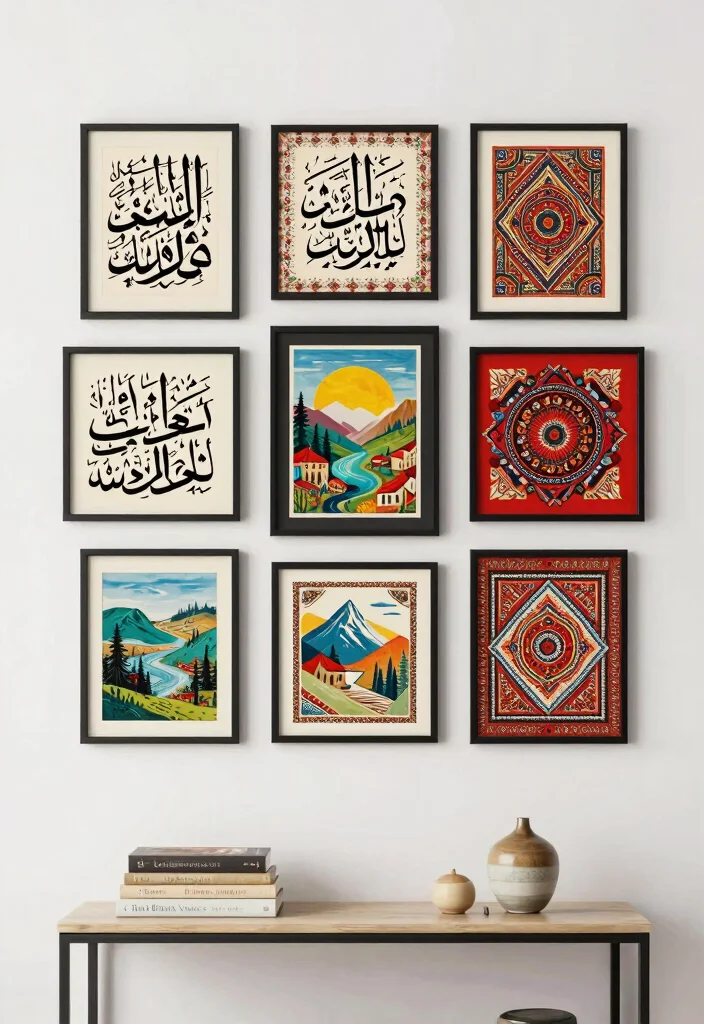 15 Chinese Wall Art Ideas With Elegant Details - 12. Cultural Heritage Collages 1