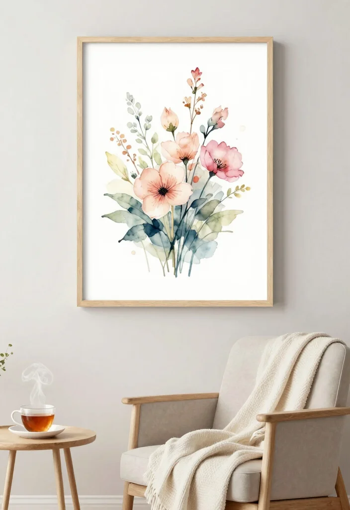 15 Chinese Wall Art Ideas With Elegant Details - 13. Watercolor Artwork 1
