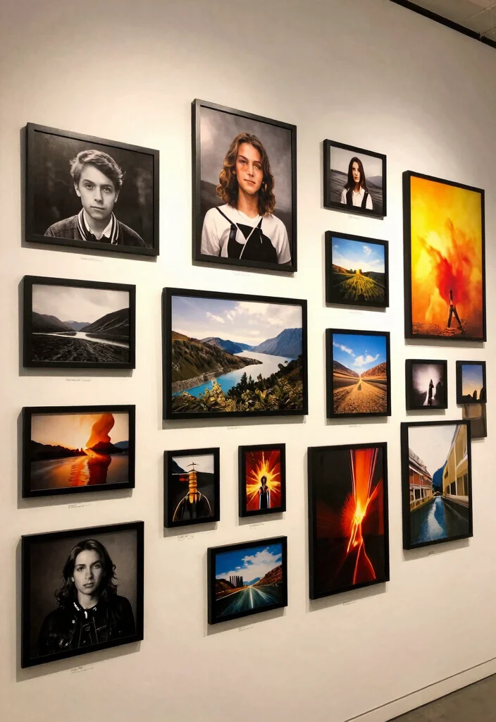 15 Eclectic Art Wall Ideas That Show Off Your Personality - 10. Artistic Photography Showcase 1
