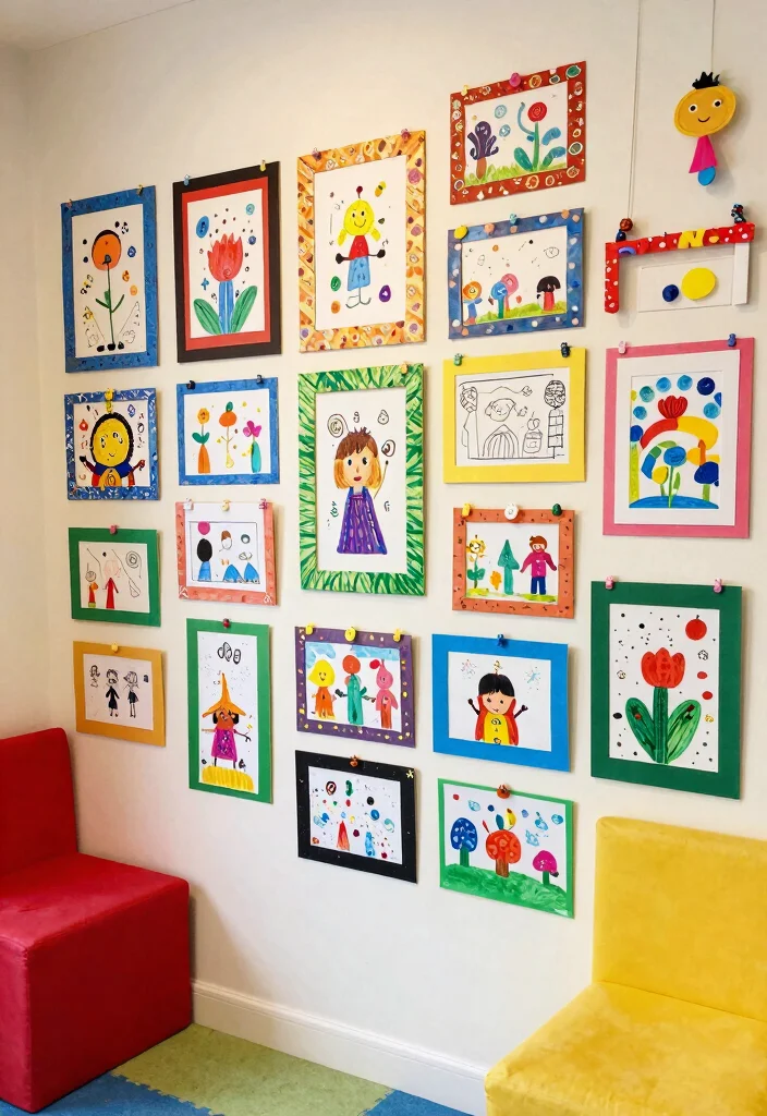 15 Eclectic Art Wall Ideas That Show Off Your Personality - 14. Kids' Creative Corner 1