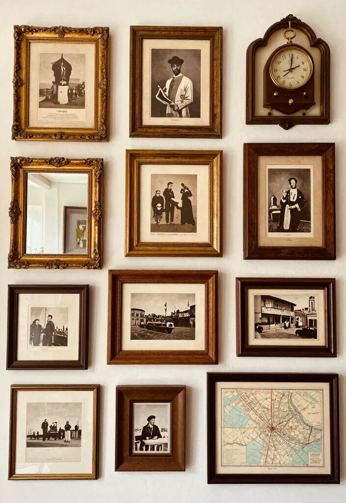 15 Eclectic Art Wall Ideas That Show Off Your Personality - 6. Vintage Eclectic Charm 1