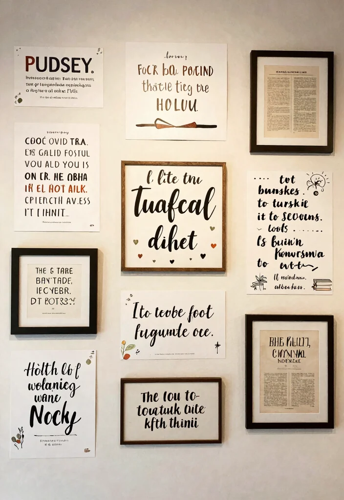 15 Eclectic Art Wall Ideas That Show Off Your Personality - 9. Artful Quotes and Typography 1
