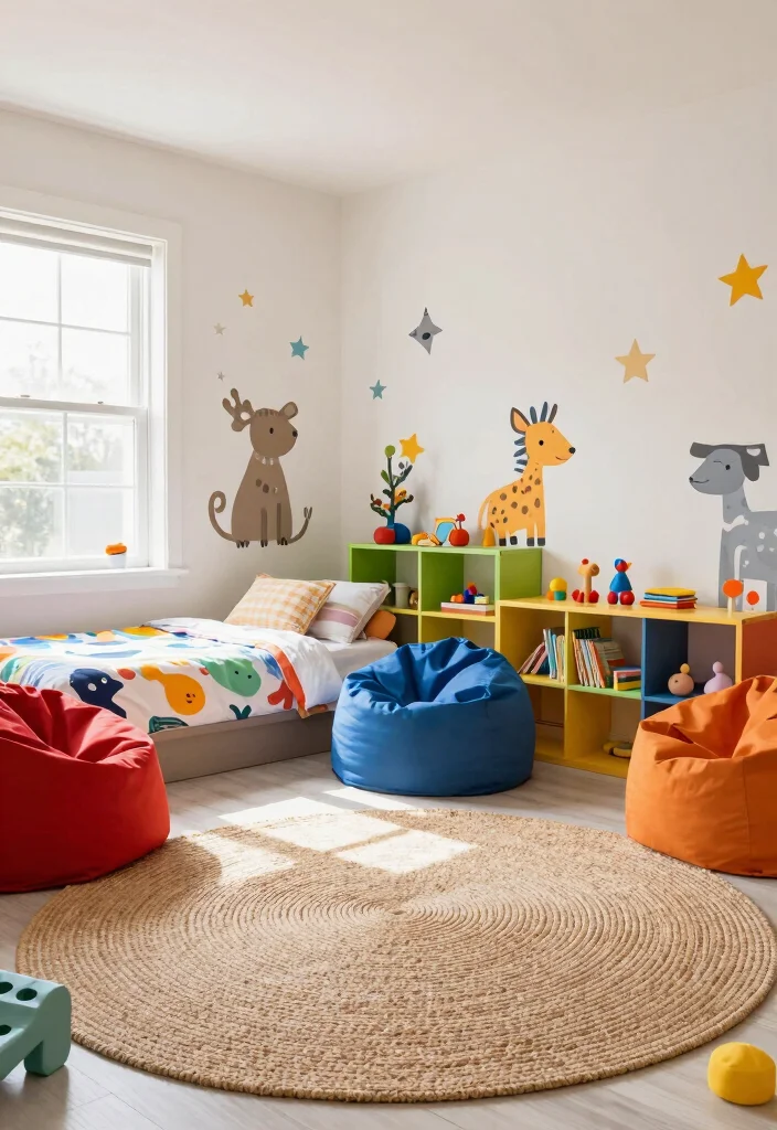15 Jute Round Rug Ideas That Warm Up Any Space - 4. Playful Children's Room 1