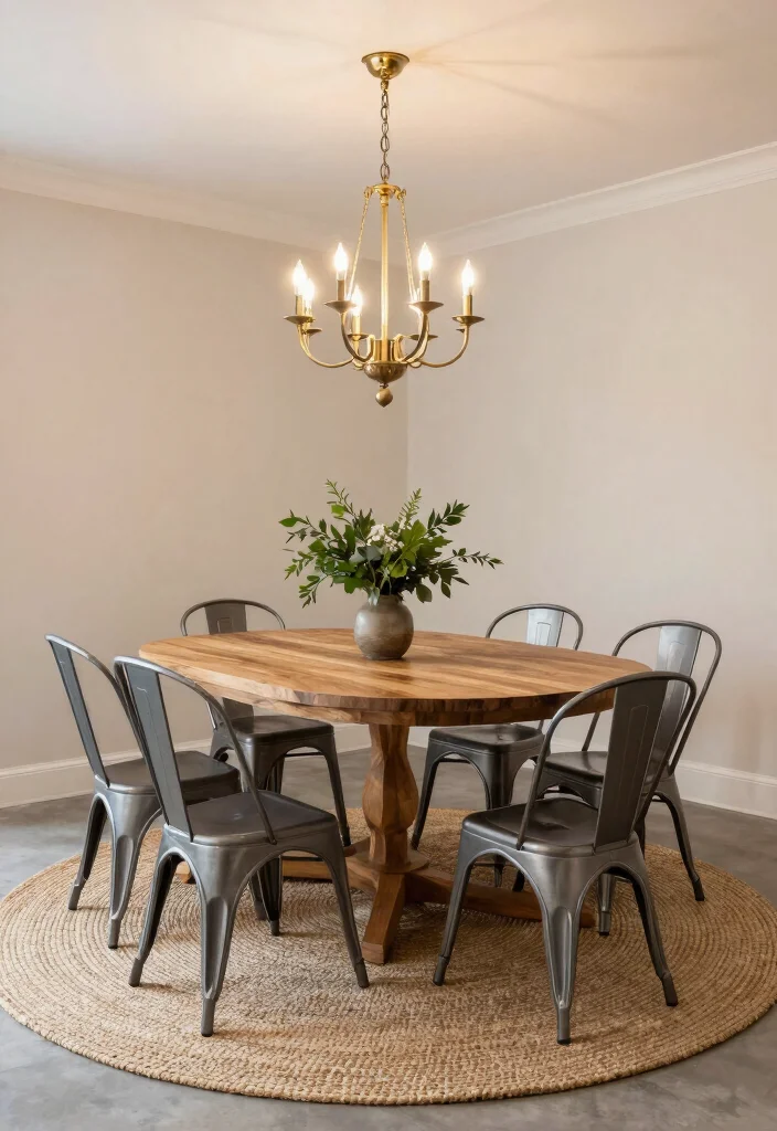 15 Jute Round Rug Ideas That Warm Up Any Space - 5. Dining Room Elegance 1