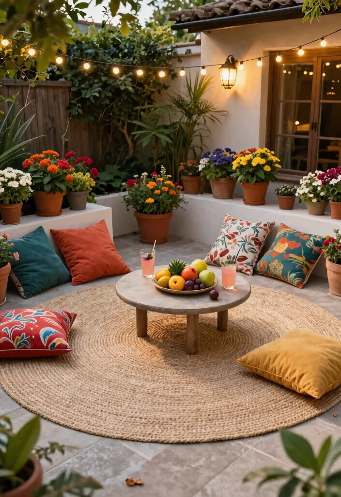 15 Jute Round Rug Ideas That Warm Up Any Space - 6. Outdoor Patio Charm 1
