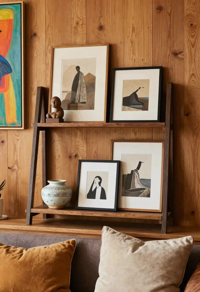 15 Ladder Shelf Decor Living Room Ideas That Feel Effortlessly Styled - 3. Artful Arrangements 1