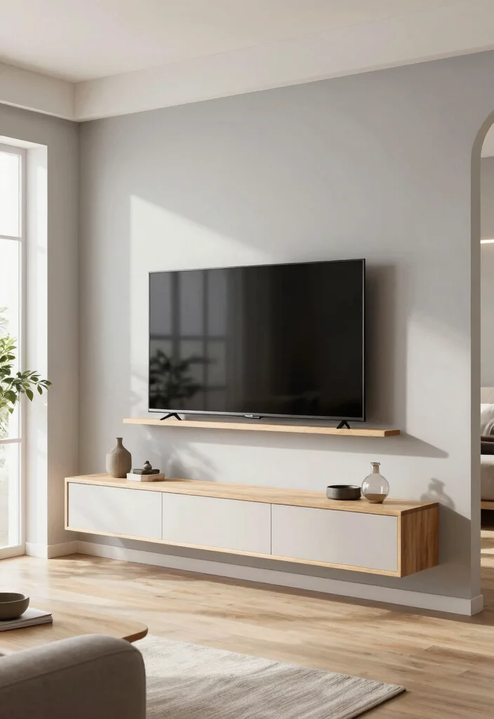15 TV Shelf 2026 Trending Ideas That Elevate Your Living Room Instantly - 1. Wall-Mounted Sleek Shelf 1
