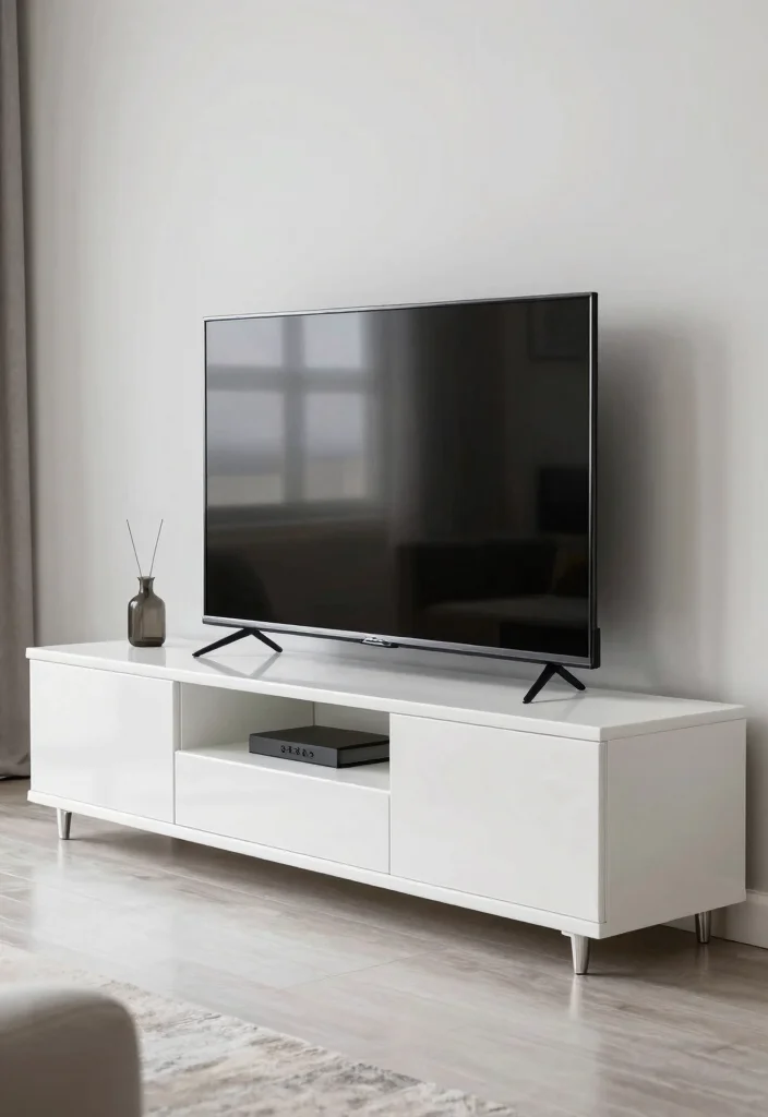 15 TV Shelf 2026 Trending Ideas That Elevate Your Living Room Instantly - 13. Glossy Finish Designs 1