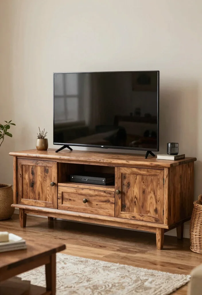15 TV Shelf 2026 Trending Ideas That Elevate Your Living Room Instantly - 14. Vintage-Inspired TV Stands 1