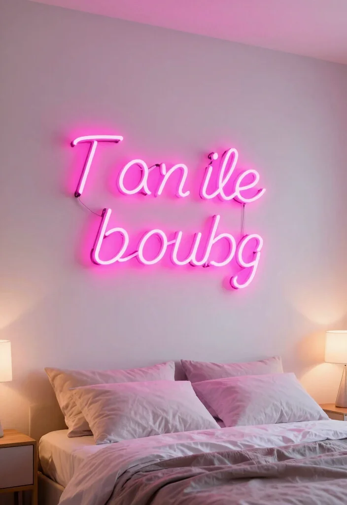 15 Texture Wall Art Ideas That Add Depth & Drama - 12. Neon Lights for a Fun Twist 1
