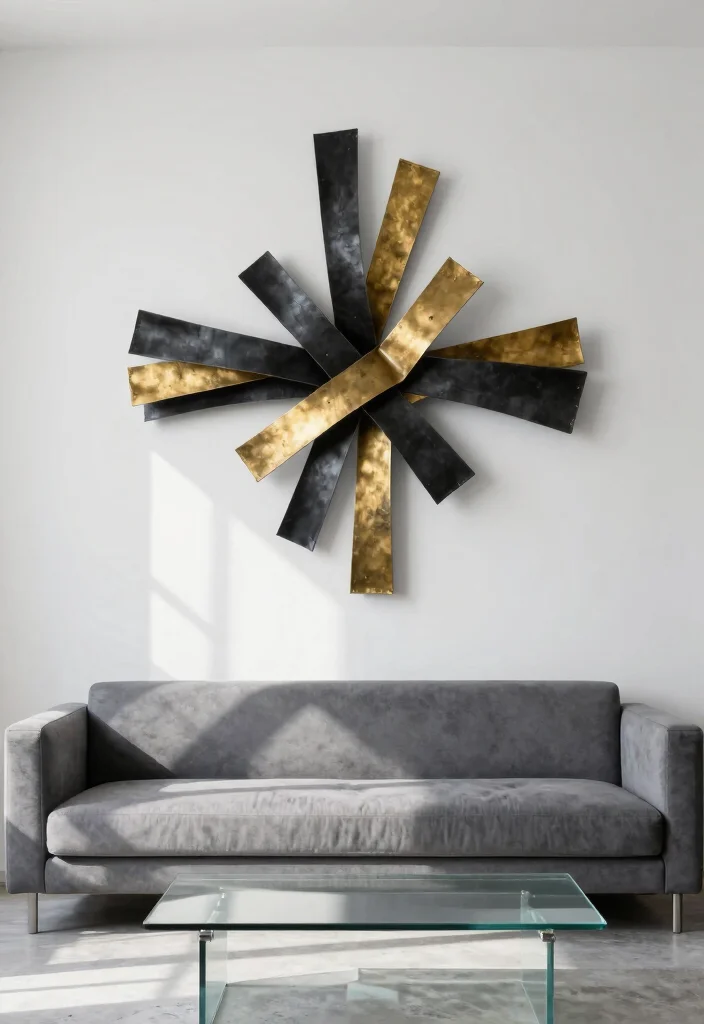 15 Texture Wall Art Ideas That Add Depth & Drama - 2. Metal Sculptures for Industrial Chic 1