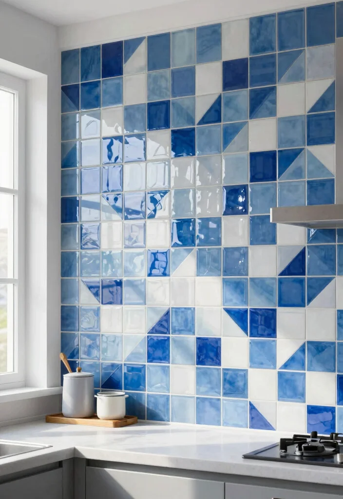15 Texture Wall Art Ideas That Add Depth & Drama - 7. Geometric Tile Arrangements for a Modern Edge 1