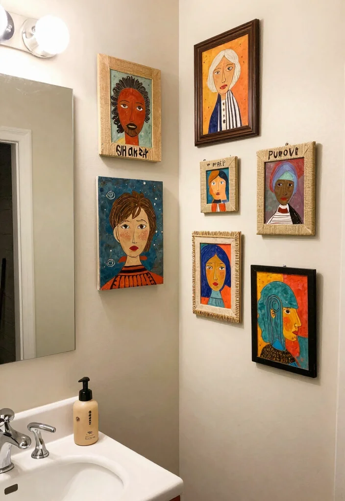 16 Bathroom Frames Decor Wall Art Ideas That Elevate Small Spaces 66 16 Bathroom Frames Decor Wall Art Ideas That Elevate Small Spaces - 16. DIY Art Projects 1