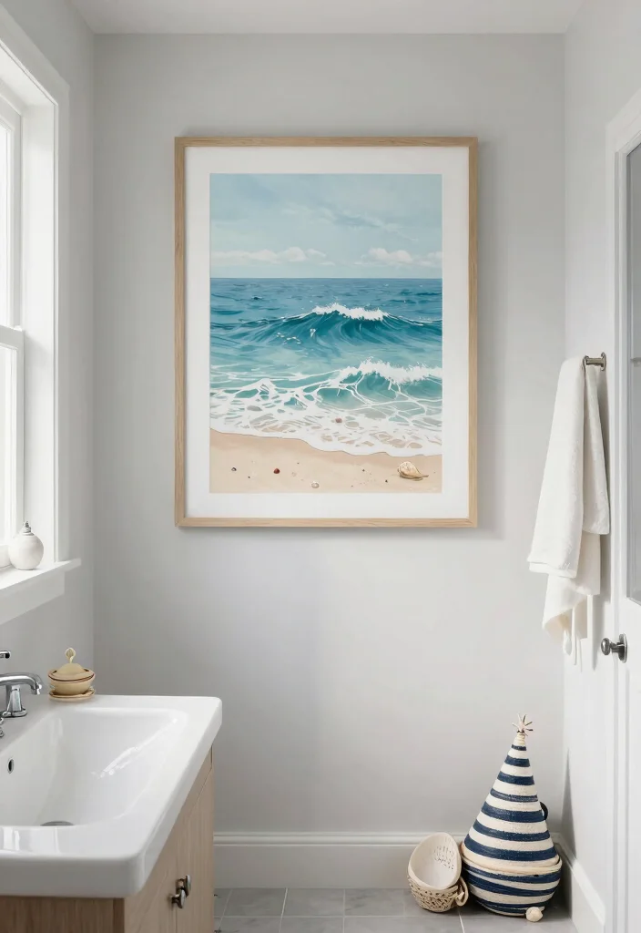 16 Bathroom Frames Decor Wall Art Ideas That Elevate Small Spaces 14 16 Bathroom Frames Decor Wall Art Ideas That Elevate Small Spaces - 4. Coastal Themed Art 1