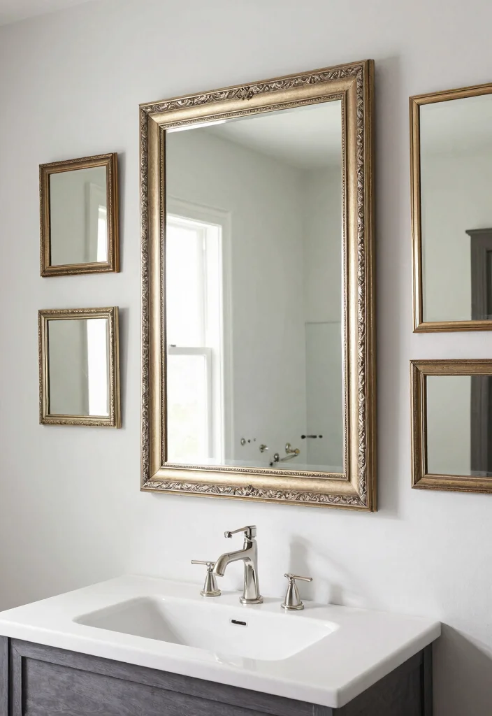 16 Bathroom Frames Decor Wall Art Ideas That Elevate Small Spaces 15 16 Bathroom Frames Decor Wall Art Ideas That Elevate Small Spaces - 5. Framed Mirrors as Art 1