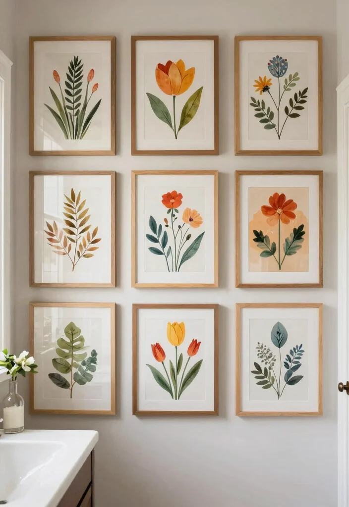 16 Bathroom Frames Decor Wall Art Ideas That Elevate Small Spaces 28 16 Bathroom Frames Decor Wall Art Ideas That Elevate Small Spaces - 8. Seasonal Artwork Swap 1