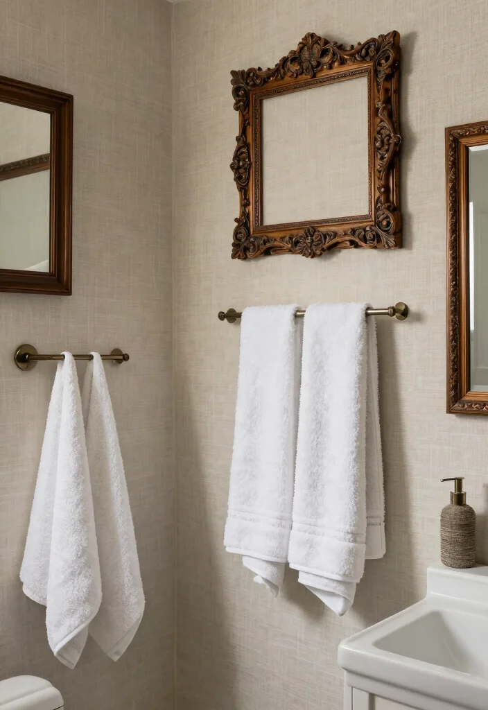 16 Bathroom Frames Decor Wall Art Ideas That Elevate Small Spaces 39 16 Bathroom Frames Decor Wall Art Ideas That Elevate Small Spaces - 9. Layered Textures 1