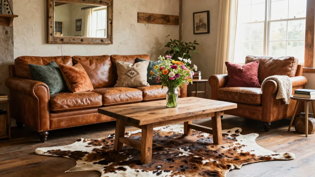 16 Cow Rug Living Room Ideas That Add Rustic Charm