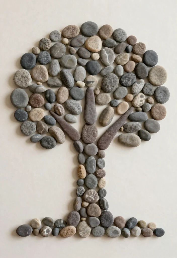 16 Earthy Wall Art Ideas for a Warm Natural Look - 13. Pebble Art 1