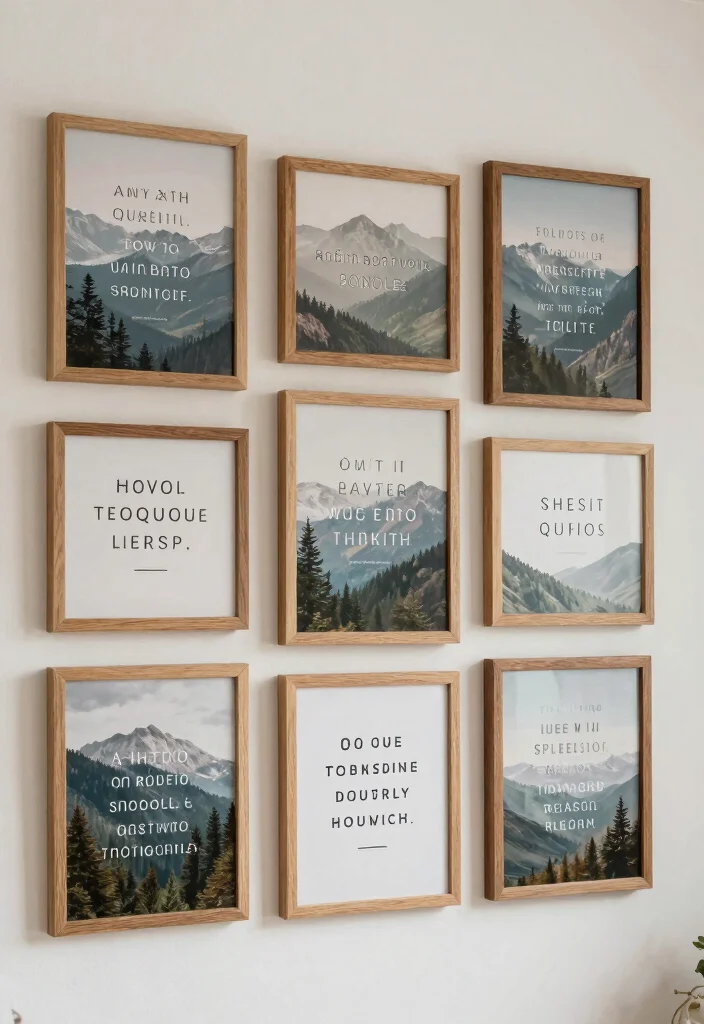 16 Earthy Wall Art Ideas for a Warm Natural Look - 15. Inspirational Quotes on Natural Backgrounds 1