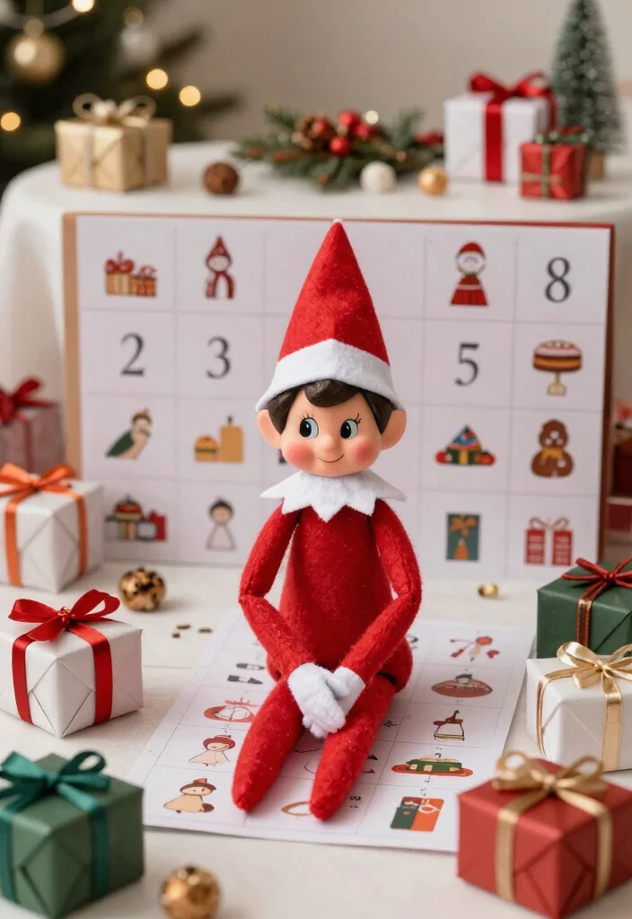16 Elf on the Shelf Ideas That Kids Will Obsess Over - 12. Elf as the Advent Calendar 1