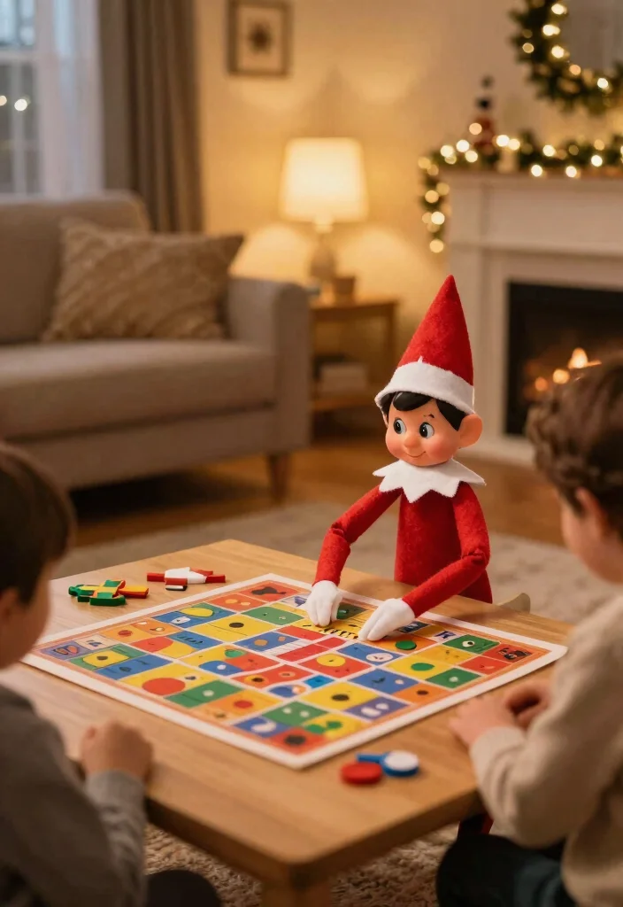 16 Elf on the Shelf Ideas That Kids Will Obsess Over - 14. Elf Playing Games 1