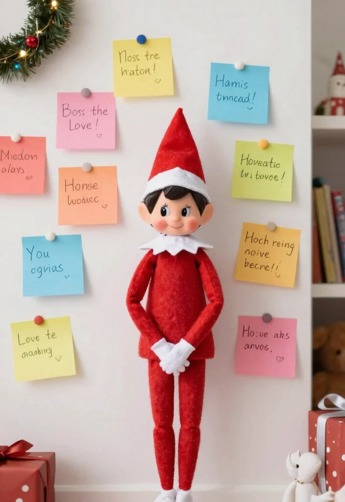 16 Elf on the Shelf Ideas That Kids Will Obsess Over - 15. Elf Leaving Notes of Kindness 1
