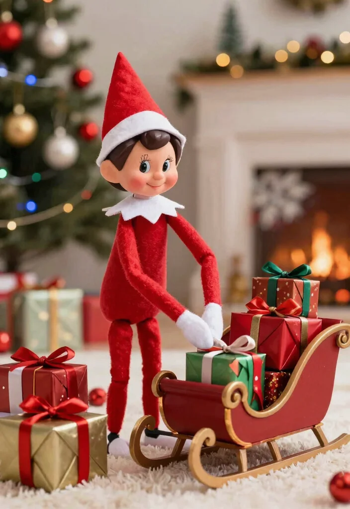 16 Elf on the Shelf Ideas That Kids Will Obsess Over - 7. Elf as Santa's Helper 1