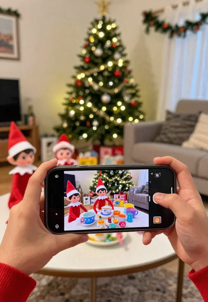 16 Elf on the Shelf Scavenger Hunt Ideas for Extra Holiday Fun - 4. Elf on the Shelf Photo Challenge 1