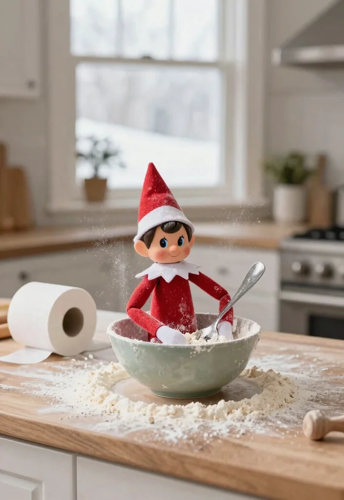 16 Elf on the Shelf Scavenger Hunt Ideas for Extra Holiday Fun - 5. Elf’s Magical Mess 1