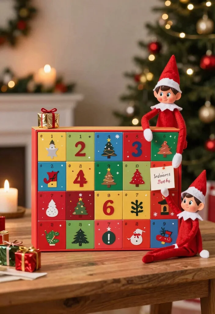 16 Elf on the Shelf Scavenger Hunt Ideas for Extra Holiday Fun - 7. Elf's Christmas Countdown 1