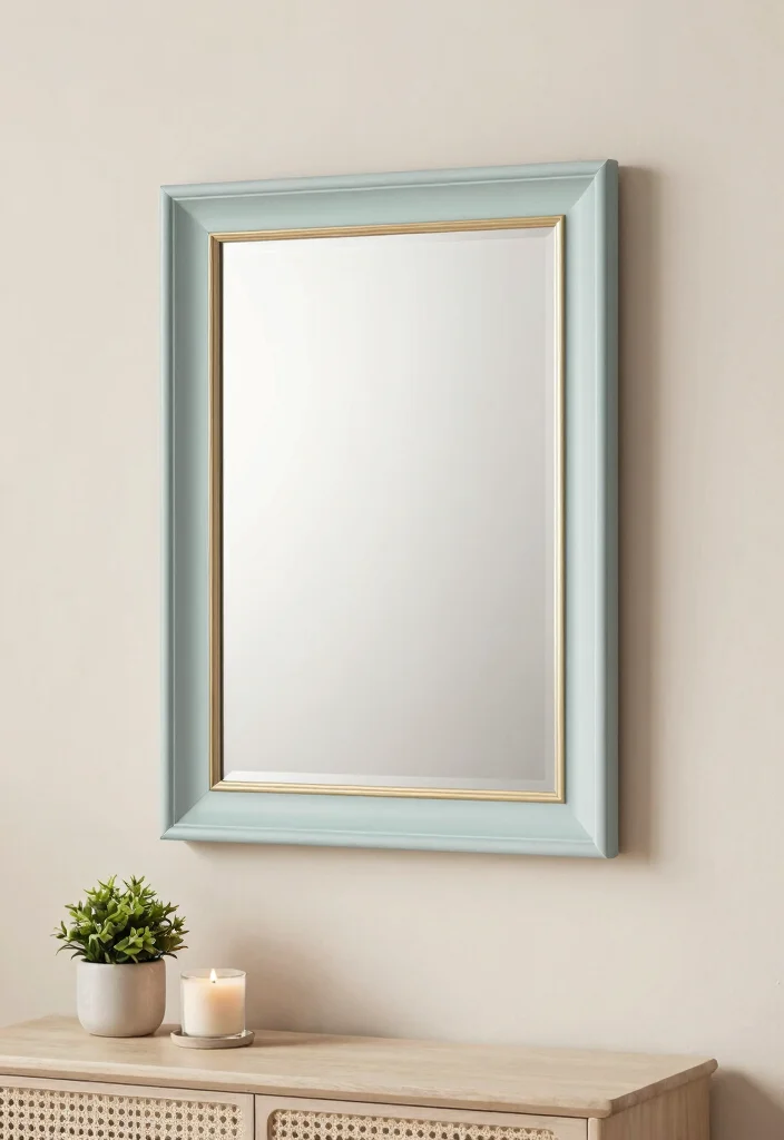 16 Feminine Wall Art Ideas With Soft Chic Vibes - 10. Elegant Pastel Framed Mirrors 1