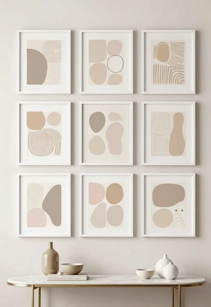 16 Feminine Wall Art Ideas With Soft Chic Vibes - 16. Elegant Monochromatic Art 1