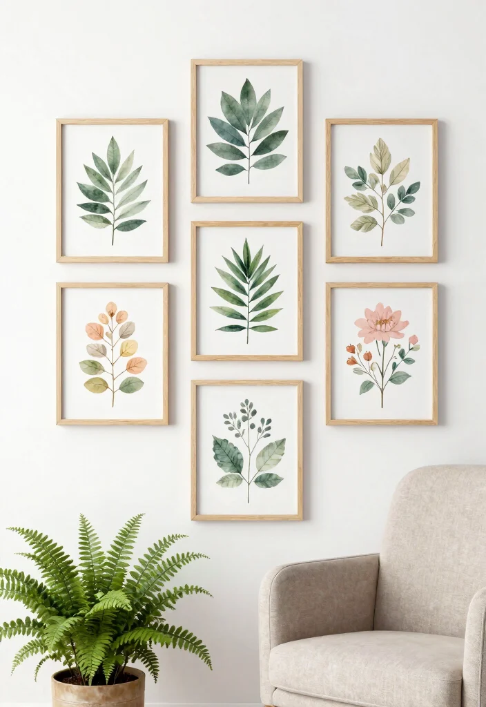 16 Feminine Wall Art Ideas With Soft Chic Vibes - 6. Nature-Inspired Botanical Prints 1