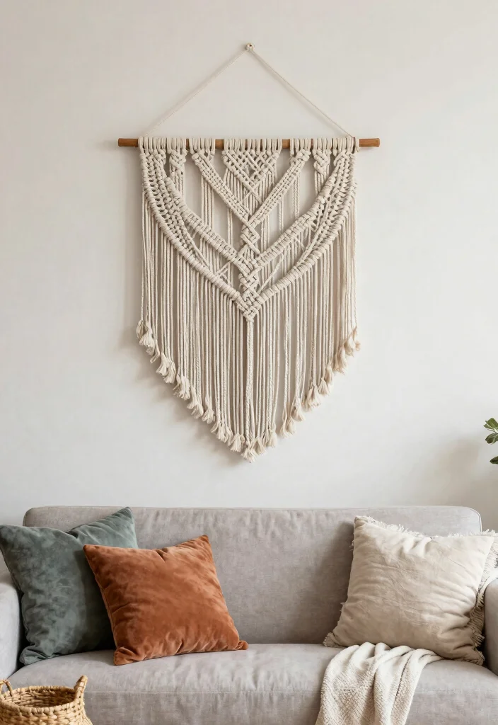 16 Feminine Wall Art Ideas With Soft Chic Vibes - 7. Fringed Macramé Wall Hangings 1