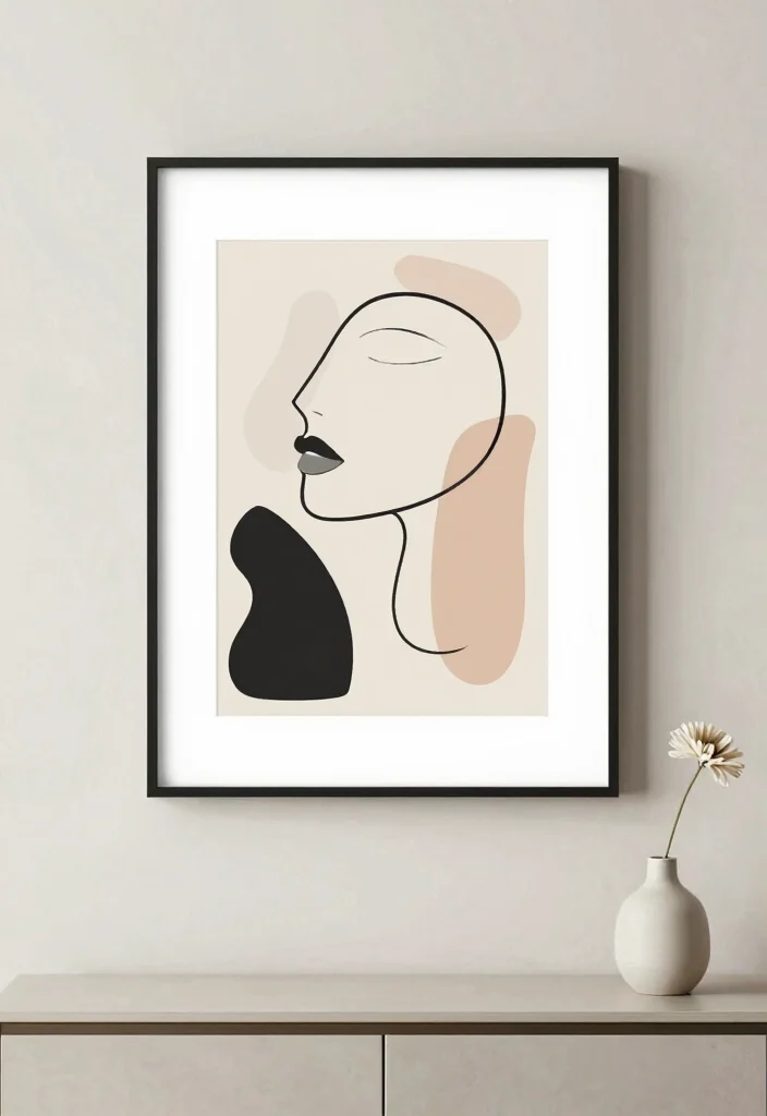 16 Feminine Wall Art Ideas With Soft Chic Vibes - 8. Minimalistic Line Art 1