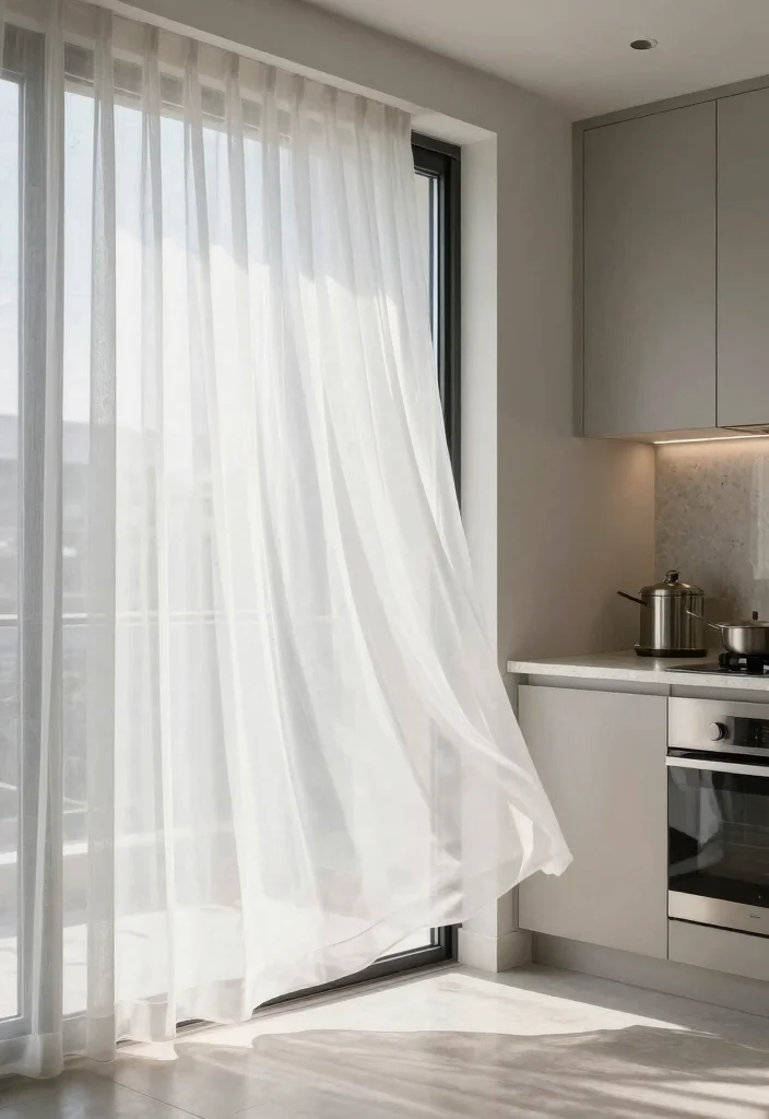 16 Kitchen Door Curtains Ideas That Add Cozy Charm - 4. Simple Sheer Curtains 1