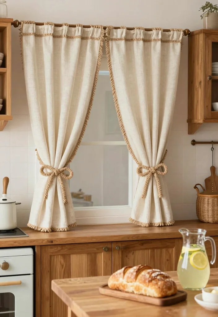 16 Kitchen Door Curtains Ideas That Add Cozy Charm - 8. Rustic Twine Accents 1