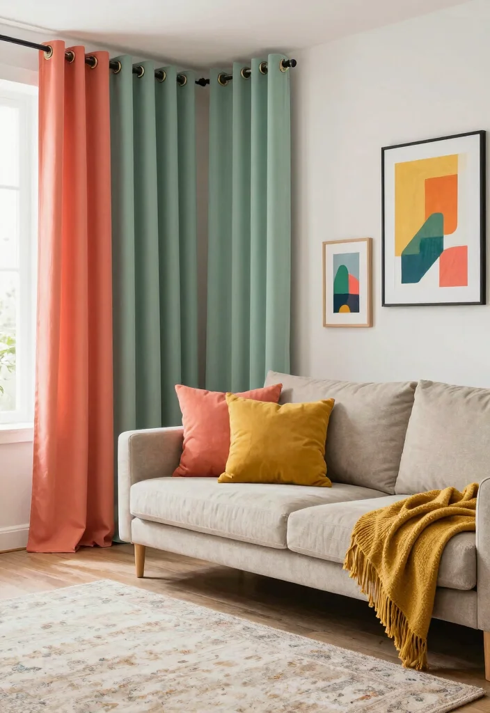 16 Sage Green Curtains Ideas for a Soft Earthy Look 42 16 Sage Green Curtains Ideas for a Soft Earthy Look - 12. Play with Color Accents 1