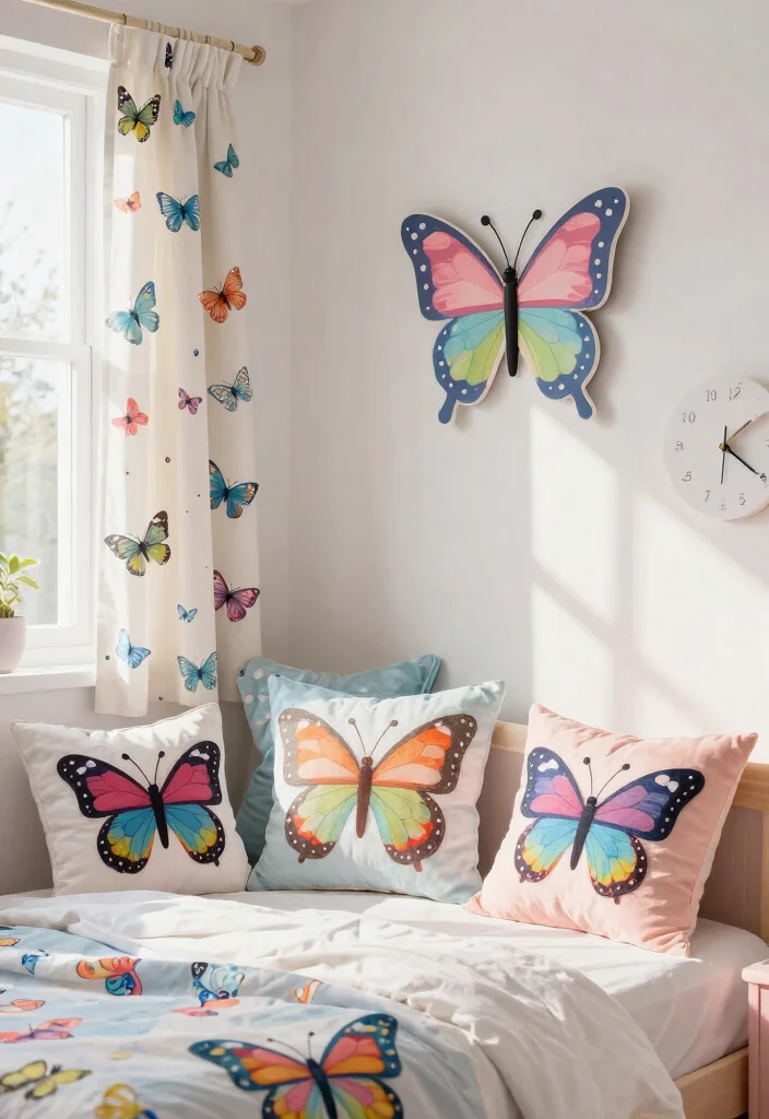 17 Butterfly Wall Art Ideas That Feel Whimsical & Light - 17. Butterfly-Themed Accessories 1