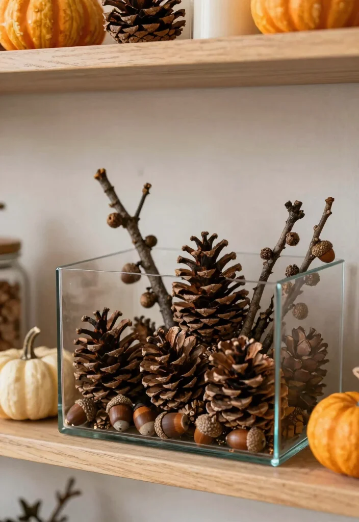 17 Fall Shelf Decor Ideas for a Cozy Autumn Refresh - 5. Nature-Inspired Decor 1